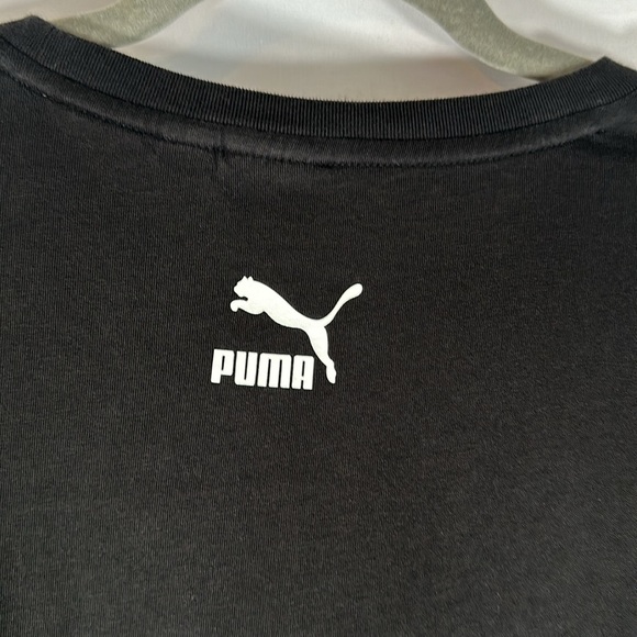Puma Black Super Puma on Globe Rib Crew Neck T-Shirt - Picture 6 of 6